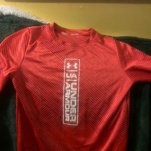 Orange Under Armour long sleeve shirt size YSM
